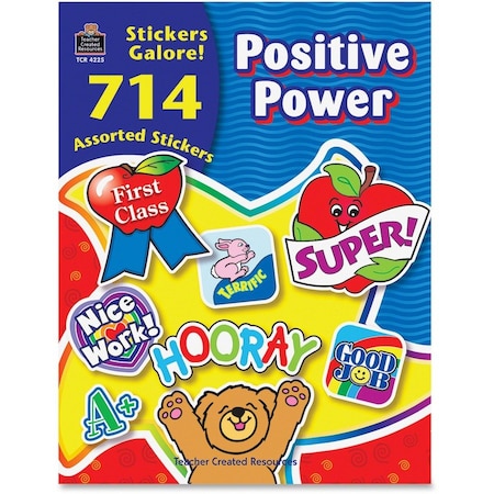 Teacher Created Resources Sticker Book, Positive Power, 714/PK, Assorted PK TCR4225